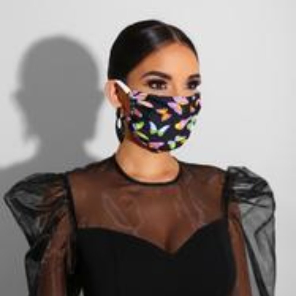 Butterfly Face Mack Black - Anti-dust, Breathable, - Picture 1 of 4